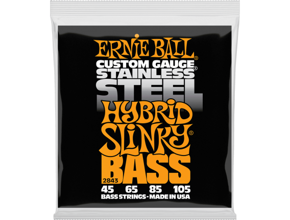ERNIE BALL 2843 - Jeu de basse 4 cordes Stainless Steel 45/105