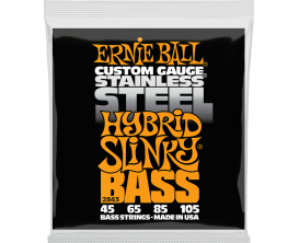 ERNIE BALL 2843 - Jeu de basse 4 cordes Stainless Steel 45/105