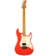 JET GUITARS JS400CRD - Guitare Electrique Type Stratocaster, Roasted Maple Neck, Coral Red + Gigbag