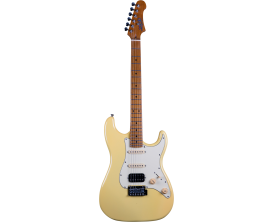 JET GUITARS JS400VYW - Guitare Electrique Type Stratocaster, Roasted Maple Neck, Vintage Yellow + Gigbag