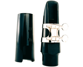 SML & CIE 2334K - Kit bec Saxophone Alto (Bec ébonite avec ligature métal et couvre bec plastique)