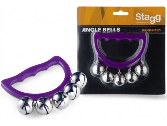STAGG SHB5 PP - Grelots à main, 5 cloches
