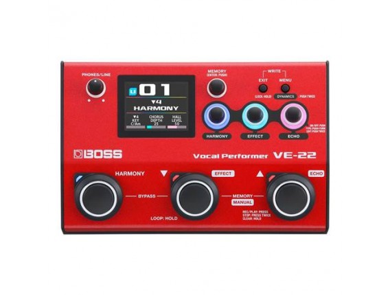 BOSS VE-22 Vocal Processor - Double pédale multi effets pour voix