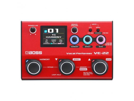 BOSS VE-22 Vocal Processor - Double pédale multi effets pour voix