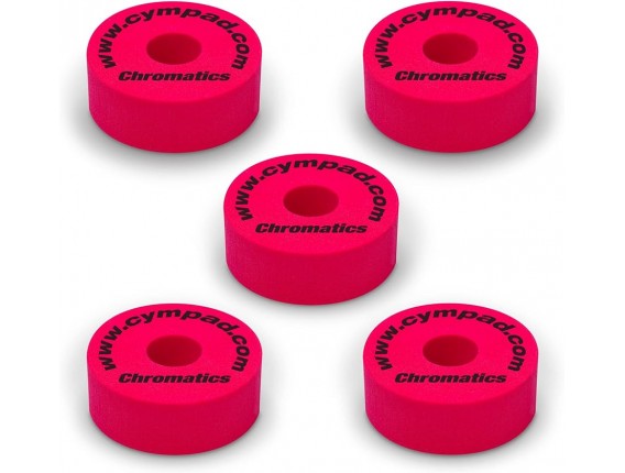CYMPAD CS15/5-R - Cymbal Chromatics Set , ensemble feutres cymbales 40 mm, 5 pièces, Rouge