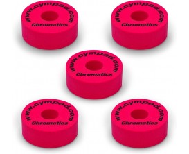 CYMPAD CS15/5-R - Cymbal Chromatics Set , ensemble feutres cymbales 40 mm, 5 pièces, Rouge