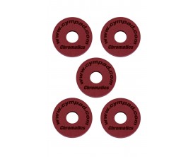 CYMPAD CS15/5-C - Cymbal Chromatics Set , ensemble feutres cymbales 40 mm, 5 pièces, Crimson