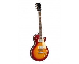 STAGG SEL-DLX DC BST - Guitare électrique Standard Les Paul Serie DLX, Cherry Burst