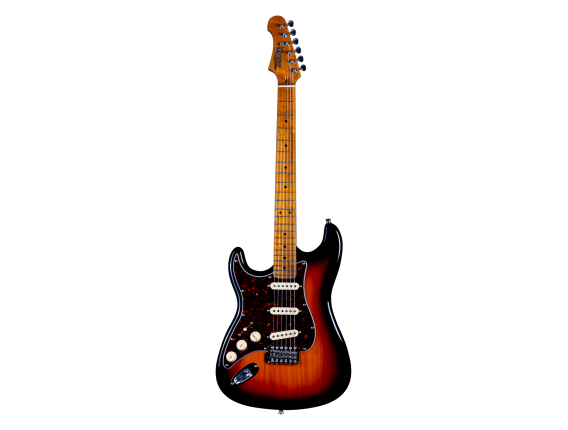JET GUITARS JS300SBLH - Guitare Electrique Gaucher Type Stratocaster, Roasted Maple Neck, Sunburst