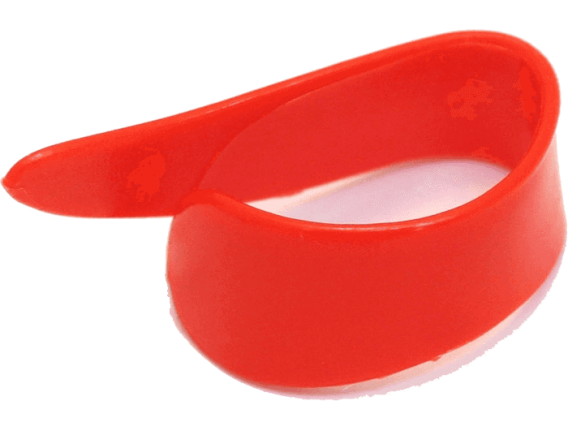 DUNLOP 9051R - Médiators onglets pouce rouge Medium, sachet de 12