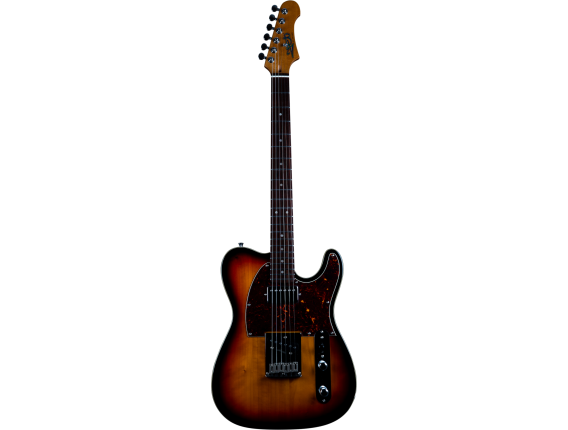 JET GUITARS JT350SBR - Guitare Electrique Type Télécaster, Roasted Maple Neck, Sunburst