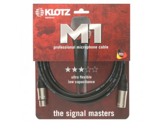 KLOTZ M1K1FM0500 - Câble Microphone XLR / XLR Série M1 5 mètres, Made in Germany