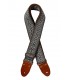 STAGG SWO-CLASS-RED - Sangle en nylon tissé losange, noir