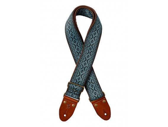 STAGG SWO-LOS-BLUE - Sangle en nylon tissé losange, bleu