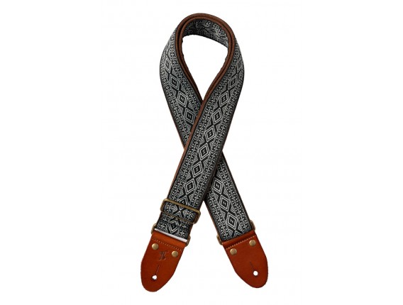 STAGG SWO-LOS-GREY - Sangle en nylon tissé losange, Gris