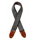 STAGG SWO-LOS-GREY - Sangle en nylon tissé losange, Gris