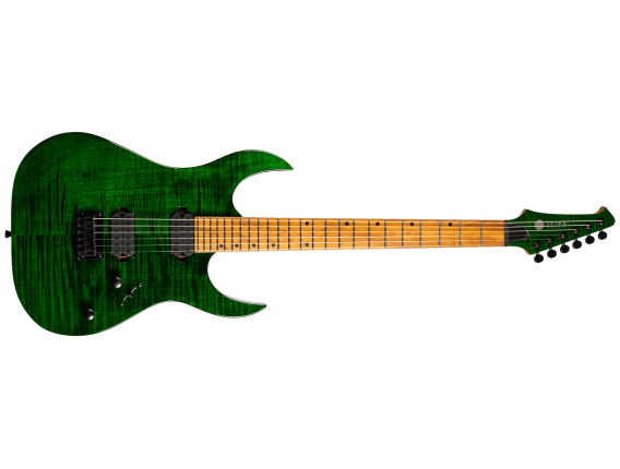 SPIRA S450TGR - Guitare électrique type métal, Trans Green