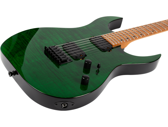 SPIRA S450TGR - Guitare électrique type métal, Trans Green