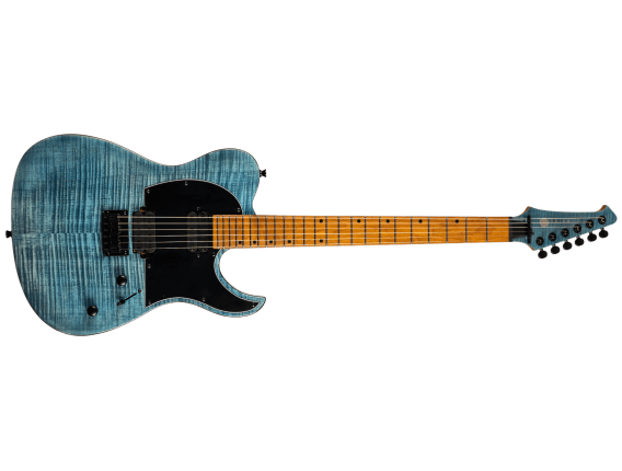 SPIRA T450TDB - Guitare électrique type métal, Transparent Blue