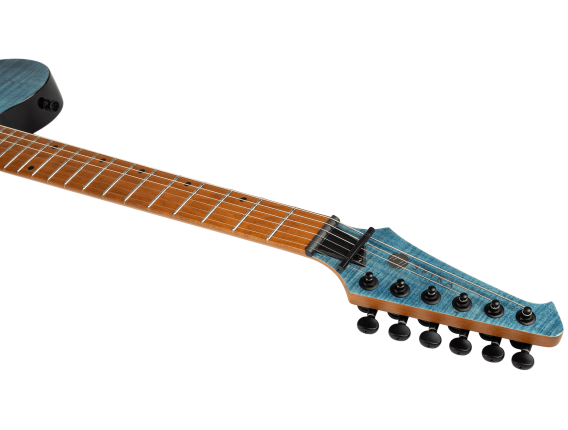 SPIRA T450TDB - Guitare électrique type métal, Transparent Blue