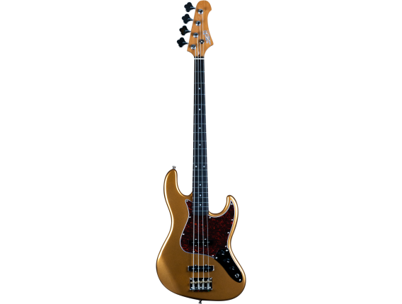 JET GUITARS JJB300GDR - Basse Electrique 4 Cordes, Roasted Maple Neck, Gold Rosewood