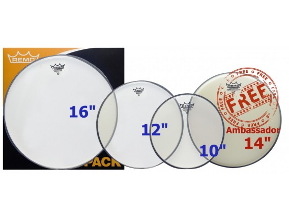 REMO PP-2320-BA - Propack 10", 12", 16" Ambassador Clear + Ambassador 14" Coated