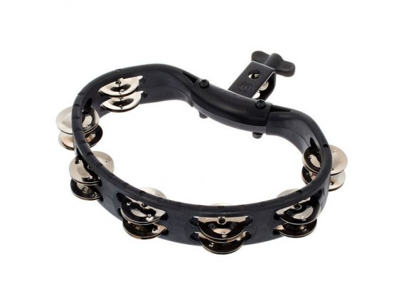 MEINL HTMT2BK - Tambourin Montable, Steel Jingle, Black