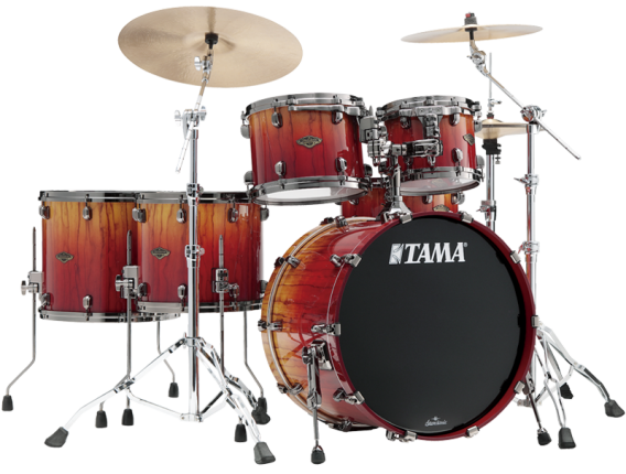 TAMA WBS2RZBBS-VBF - Kit de 5 fûts Starclassic Walnut/Birch 10" 12" 14" 16" 22", Vermilion Bosse Fonce Fade