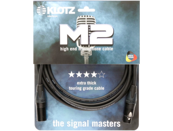 KLOTZ M2FM1100 - Câble Microphone XLR / XLR Série M2 10 mètres, Connectiques Neutrik Made in Germany