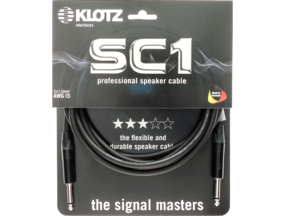 KLOTZ SC1-PP02SW - Câble Série SC Jack/Jack Speaker Haute Impédance 2m