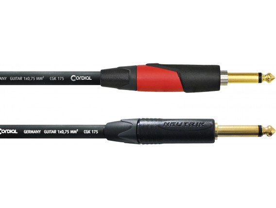 CORDIAL CSI6PP-SILENT - Câble Jack Droit/Jack Droit 6m, fiches Gold Neutrik Silent
