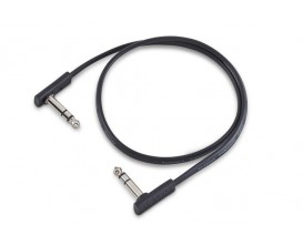 ROCKCABLE CAB F TRS 30 BK - Cable Jack TRS/Jack TRS Patch Coudé/Coudé 30 cm