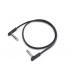 ROCKCABLE CAB F TRS 30 BK - Cable Jack TRS/Jack TRS Patch Coudé/Coudé 30 cm
