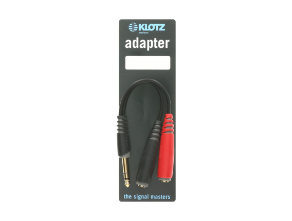 KLOTZ AYS-1 - Câble adaptateur Jack 6.3 Mâle TRS / 2 Jacks 6.3 Femelle TS