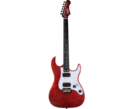 JET GUITARS JS500RDS - Guitare Electrique Type Stratocaster, Canadian Maple Neck, Red Sparkle
