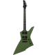 SPIRA X400MGR - Guitare électrique type métal Explorer, Satin Green