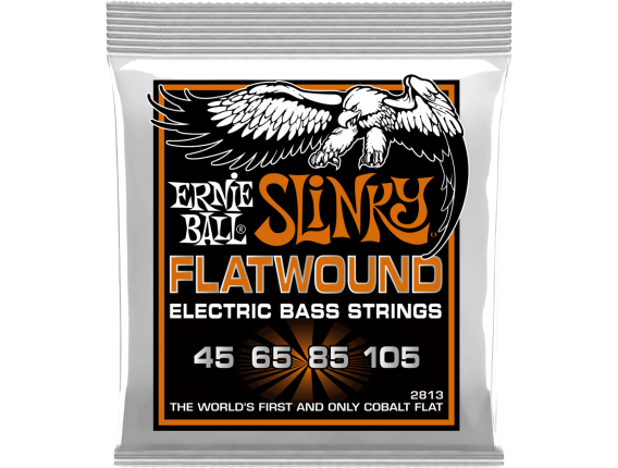 ERNIE BALL 2813 - Jeu de cordes de basse Flat Wound 45-105