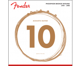 FENDER 0730060402 - Jeu de cordes pour guitare acoustique Phosphore Bronze 10-48