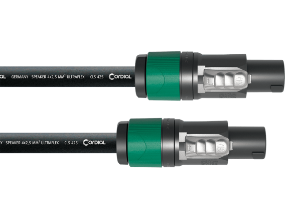 CORDIAL CPL5LL4 - Câble HP 4 points Speakon/Speakon 5m