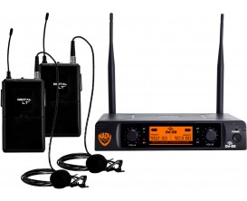 NADY DW-22 LT-HM-EU1 - Kit de deux micros-cravate + Headset NADY DW-22 LT-HM-EU1 - Kit de deux micros-cravate + Headset