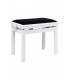 STAGG PB06G WHM VBK - banquette de piano blanc mat + Velours noir