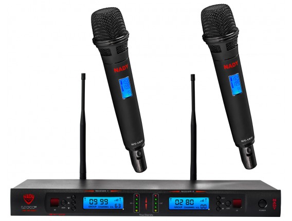 NADY 2W-1KU HT-EU1 - Kit de deux micros dynamique sans fil, Pro Series