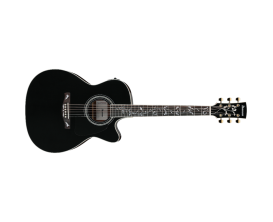 IBANEZ AC391RCEBKH - Guitare électro-acoustique série AC, Black Top