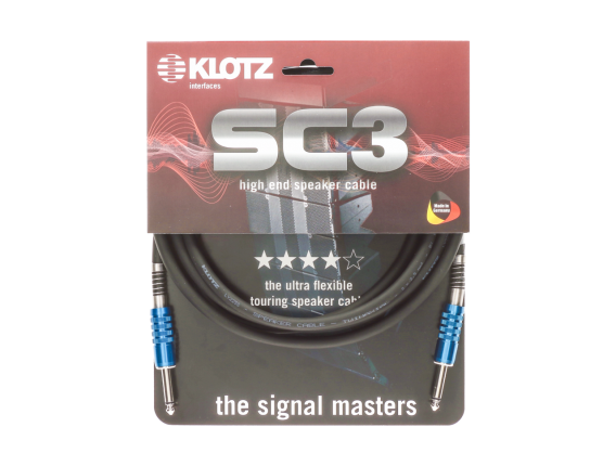 KLOTZ SC3-PP01SW - Câble Série SC, 2x2.5 mm² Jack/Jack Speaker Haute Impédance 1m (copie)