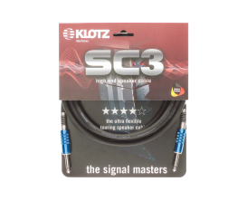 KLOTZ SC3-PP01SW - Câble Série SC, 2x2.5 mm² Jack/Jack Speaker Haute Impédance 1m (copie)