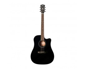 KEPMA EDC+ BK - Guitare acoustique Dreadnought cutaway, Black