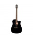 KEPMA EDC+ BK - Guitare acoustique Dreadnought cutaway, Black