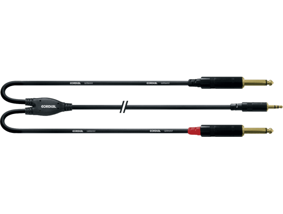 CORDIAL CFY6WPP - Câble Mini Jack Stéréo/2X Jack Mono 6m