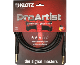 KLOTZ PROK015PR - Câble instrument Jack droit / Jack coudé Série Pro Artist 1.5 mètres, Made in Germany KLOTZ PROK015PR - Câble instrument Jack droit / Jack coudé Série Pro Artist 1.5 mètres, Made in Germany