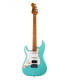 JET GUITARS JS400SFGLH - Guitare Electrique Type Stratocaster HSS pour Gaucher, Roasted Maple Neck, Seafoam Green
